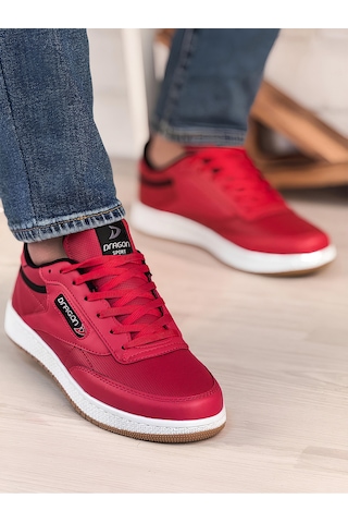 Ayakkabix Sneaker Erkek Spor Ayakkabı Günlük Yürüyüş Kırmızı Kırmızı