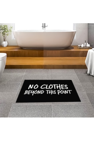 Evaşk Banyo Paspası İpeksi Kadifemsi Halı Yüzey Kaymaz Taban 40x60 BM03140S Siyah
