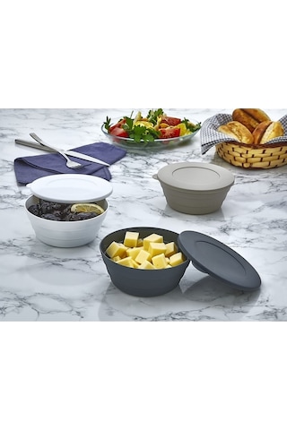 Finehome Kahvaltılık Çerezlik Saklama Kabı 3'lü 350 ML