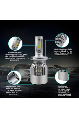 Zeron Performance Series H4 Led Xenon Şimşek Etkilii Led Xenon Led Ampull