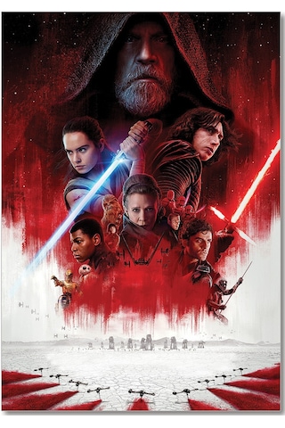 Cakasepetim Star Wars The Last Jedi Princess Leia Organa R2d2 Poe Ahşap Mdf Tablo
