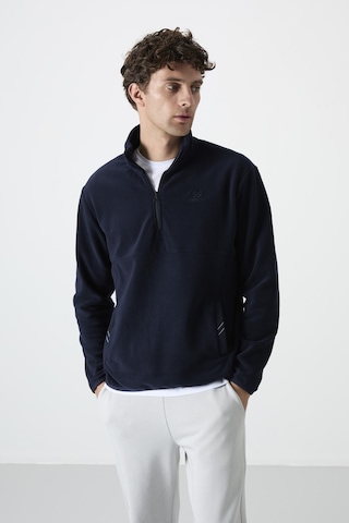 Tommy Life Lacivert Yarım Fermuarlı Sweatshirt Slim Fit Dik Yaka Erkek Polar - 87891 Lacivert