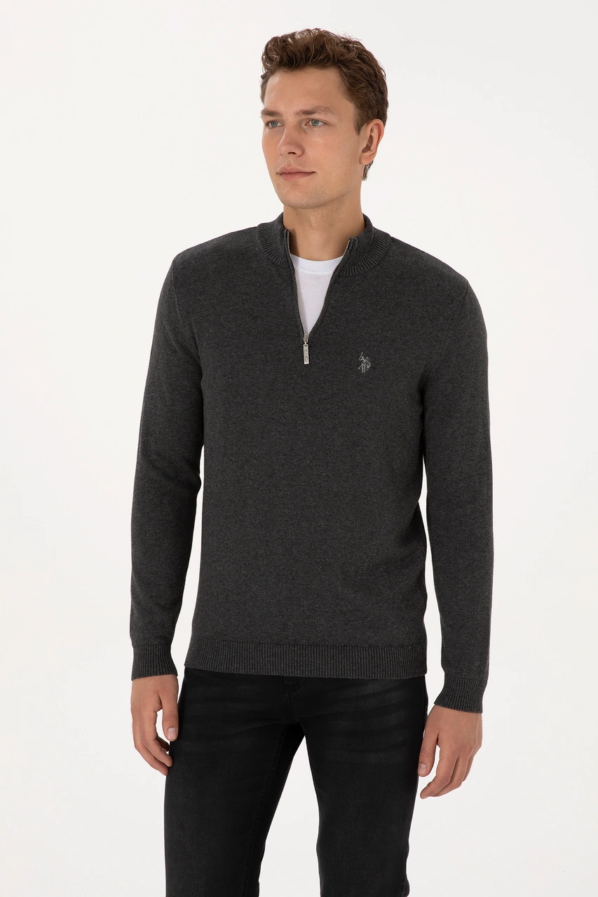 U.s. Polo Assn. Erkek Antrasit Melanj Kazak /triko 50313695-vr081 Antrasit Melanj