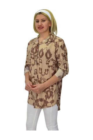 Kadın Leopar Desen Ayrobin Gömlek Bgl-st03700 001