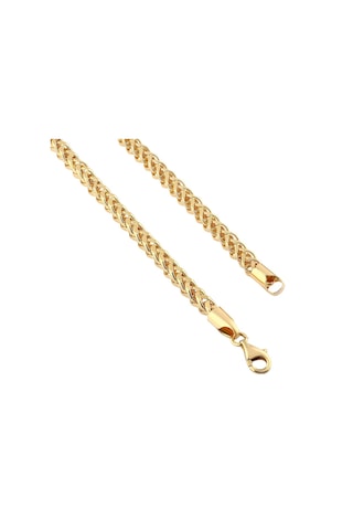 Agakulche Kare Palmiye 3,3 Mm Altın Zincir Renkli