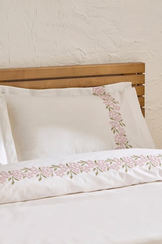 Karaca Home Rosven Nakışlı Çift Kişilik Nevresım Takımı Beyaz Beyaz