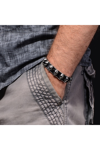 Black Skull Çelik Bileklik Çelik