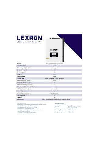 Lexron 1.6kw Mppt 12v Akıllı İnverter