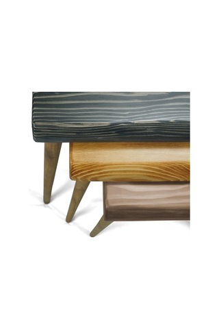 Doğal Ağaç Masif Kütük 3’lü Zigon Sehpa