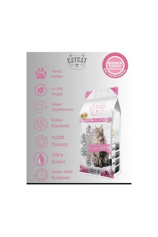 Catcat Pudra Kokulu Kedi Kumu 10 Lt