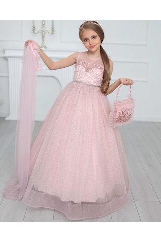 Uğur Böceği Çocuk Pelerinli Abiye 5'li Set Takım 001