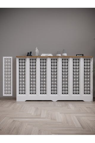 Ayasofya Model Beyaz Üstü Çam Renk 136 CM Petek Kaplama Dresuar Çam