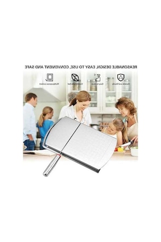 Createtech Dahili Bıçaklı Çelik Peynir Dilimleyici Tahtası, Pratik Kullanım 1 Parça