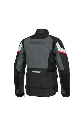 Scoyco Motosiklet Montu 4 Mevsim Long Oxford Kumaş Motor Montu Gri - Siyah