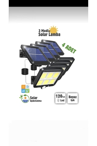 Güneş Enerjili 4 Adet İç Ve Dış Mekan Aydınlatma Cihazı