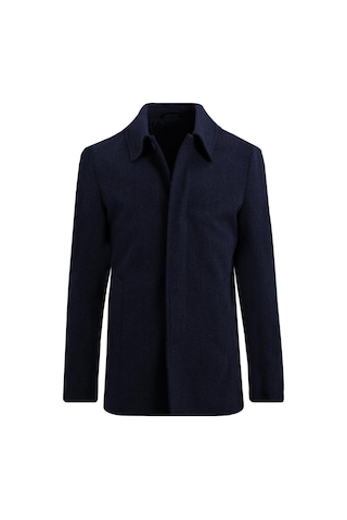 Uki Lacivert Kaşe Kaban Lacivert