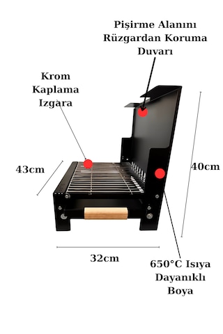 Buff Pratik Katlanır Izgaralı Mangal