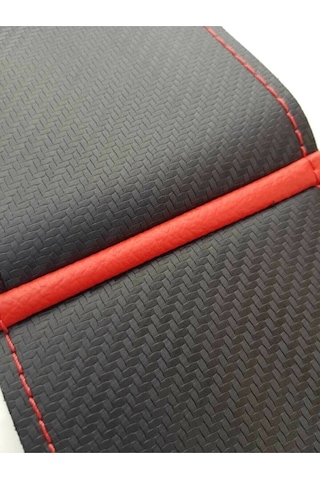 Oto Direksiyon Kılıfı Karbon Alkantra Yüzüklü Model Sarı Dikişli