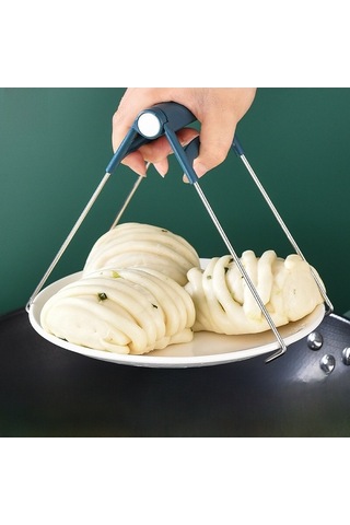 Fortunelane Pratik Mutfak Seti: Paslanmaz Çelik Isıya Dayanıklı Tabak-kapak Tutucu, Kaymaz Tutuş, 3'lü Kırmızı Renkli Paket Diğer