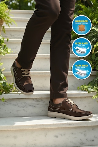Ayakmod Premium 2407 M Kahve Nubuk Erkek Günlük Ayakkabı Kahverengi