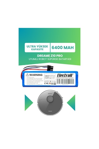 Dreame Z10 Pro Batarya 6400mah Pil Robot Süpürge Batarya