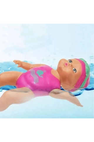 Kurmalı Yüzen Oyuncak Bebek Denizde Havuzda 10 Cm
