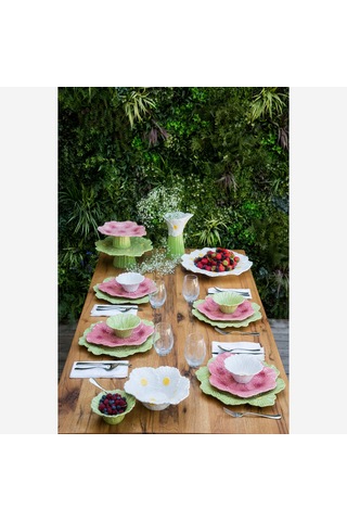 Pembe Seramik Kek Standı 28 Cm