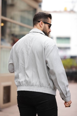 Unisex Yeni Sezon Kapitone Dolgulu Oversize Vintage A Gri Çzgl