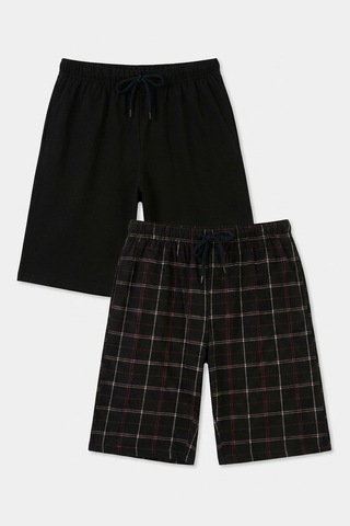Buratti Pamuklu Regular Fit Bağlamalı Cepli 2'li Pijama Paket Şort Erkek Şort 6574004s2 Siyah-siyah-bordo
