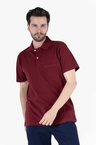 Yıldırımlar Polo Yaka T-shirt %100 Pamuk Cepli Bordo