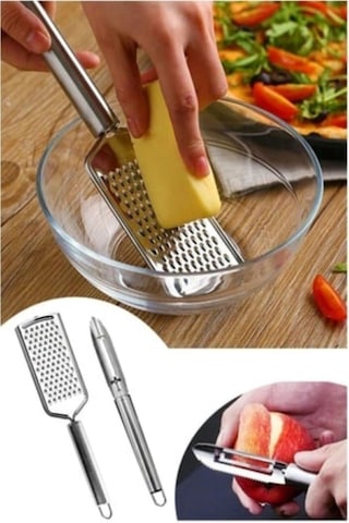 Çelik El Rendesi ve Soyacak Oyacak Seti 2'li Set El Rendesi