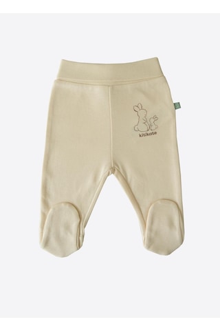 Kitikate Organik New Basic Patikli Pantolon Natural Krem