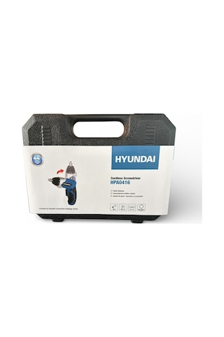 Hyundai HPA0416 Şarjlı Tornavida + 4V 1.3AH 4NM 1/4 Hex Lokmalı Set