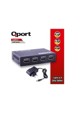 Qport Q-spl4 Full Hd 1 Gırıs 4cıkıs Hdmı Splıtte