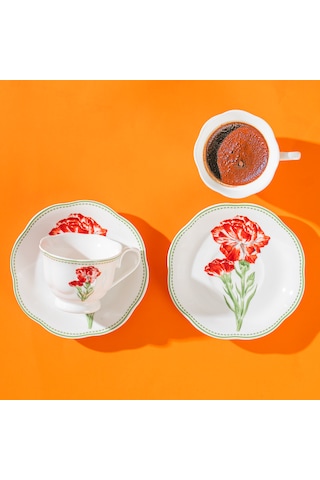 Perotti 16871-6 De Flore 2 Kişilik Porselen Kahve Fincan Takımı