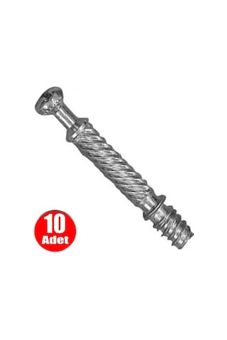 Aletçantam 6mm Minifix Mili Mobilya Dolap Birleştirme Bağlantı Vidası - 10 Adet