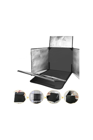 Deyatech PRO 60 x 60 CM Katlanabilir Led Işıklı Ürün Çekim Çadırı