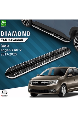 S-dizayn Dacia Logan 2 Mcv Diamond Krom Yan Basamak 183 Cm 2013-2020