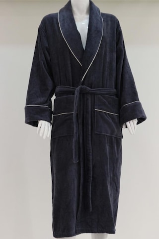 Kadife Şalyaka Bornoz Pamuklu Cepli Biyeli Kemerli Unisex Bornoz 001