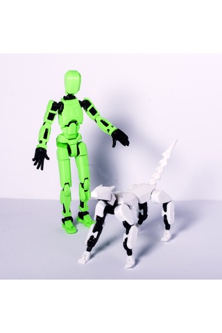 Koleksiyon Serisi Robot Figür Ve Robot Köpek Seti Hareketli Ve Eklemli İkili Figür