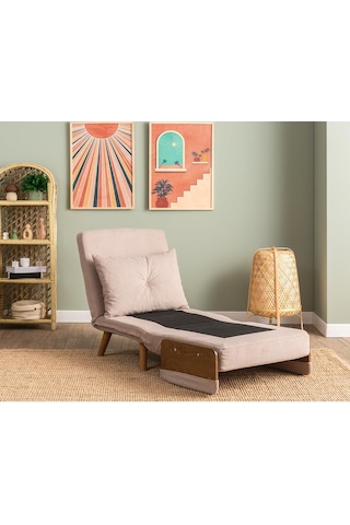 Pafu Cosmo Tekli Katlanır Yataklı Koltuk Bohem Vizon Vizon