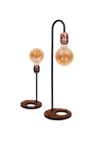 Copper Rustik Masa Lambası Abajur - Madamvila