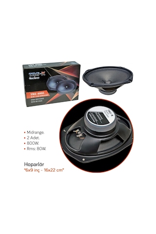 Nyf Hoparlör Oval 16x22 Cm - 6x9 İnç Midrange 800w 80w Rms Trg 6995