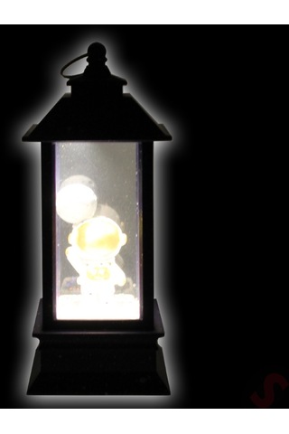 Uçuşan Simli,12,5cm X 5cm Led Işıklı Astronot Fener Küre - A