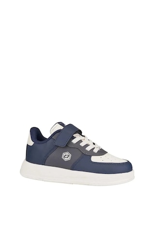 Zacoz Unisex Çocuk Spor Ayakkabı Cırt Cırtlı Hafif Rahat Günlük Okul Sneaker Lacivert Bej