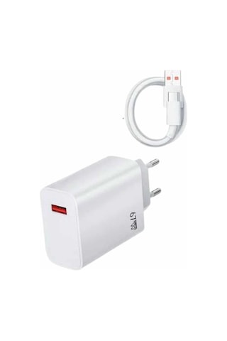 Beyaz - 638 - Ultra Plus Hızlı Şarj Seti Şarj Adaptörü Ve - Csmo-tex - Kablosu 67w
