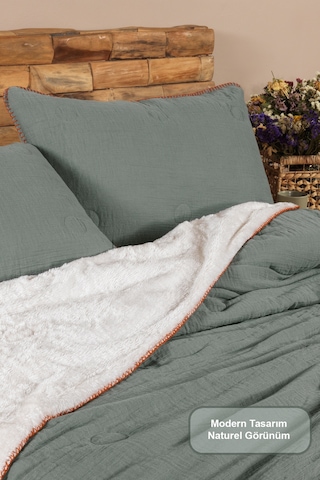 Elart Palermo Comfort Uyku Seti Çift Kişilik 3 Parça 220x240 Cm Yeşil Yeşil