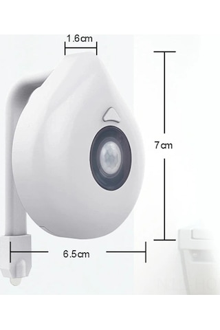 Suofeng Banyo Klozet Işığı - Hareket Sensörlü, 8 Renkli, Esnek Kollü, Su Geçirmez, Akşam Otomatik Aktivasyon Diğer