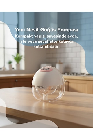 Babyjem Yeni Nesil Led Ekran Ultra Vakumlu Giyilebilir Göğüs & Süt Pompası
