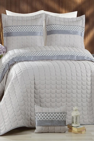 Colors Micro Çift Kişilik Yatak Örtüsü Gri (541555748) Gri